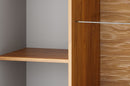 Visio 10 Tall Display Cabinet 65cm in White Gloss and Oak