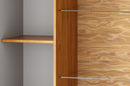Visio 12 Tall Display Cabinet 86cm in White Gloss and Oak