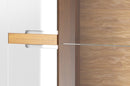 Visio 12 Tall Display Cabinet 86cm in White Gloss and Oak