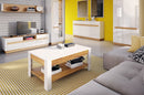 Visio 45 - 3 Door Sideboard Cabinet in White Gloss and Oak