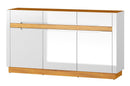 Visio 45 - 3 Door Sideboard Cabinet in White Gloss and Oak
