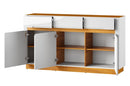 Visio 45 - 3 Door Sideboard Cabinet in White Gloss and Oak
