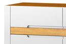 Visio 45 - 3 Door Sideboard Cabinet in White Gloss and Oak