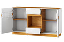 Visio 46 - 2 Door Sideboard Cabinet in White Gloss and Oak