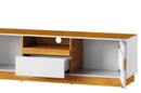 Visio 25 TV Cabinet 160cm in White Gloss and Oak