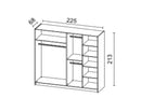 Wien 2 Sliding Door Wardrobe 225cm