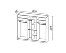 Wien 2 Sliding Door Wardrobe 250cm