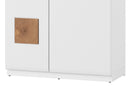 Wood 12 - 2 Door Tall Display Cabinet in White