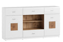 Wood 46 - 2 Door Sideboard Cabinet with Drawers in White