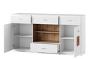 Wood 46 - 2 Door Sideboard Cabinet with Drawers in White